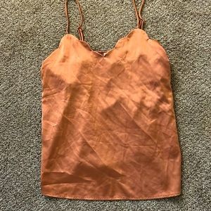 Monteau satin camisole blouse, size XL.